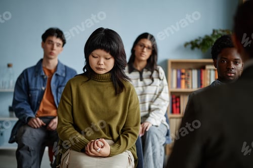 Preview: Diverse Teenagers Attending Counseling Session and Listening Attentively