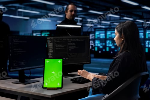 Preview: IT expert uses chroma key device to look for errors affecting servers