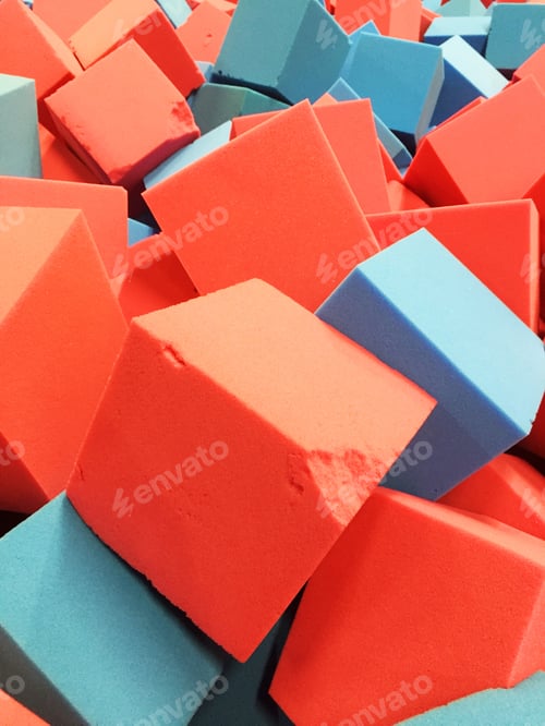 Preview: Pink And Blue Foam Blocks