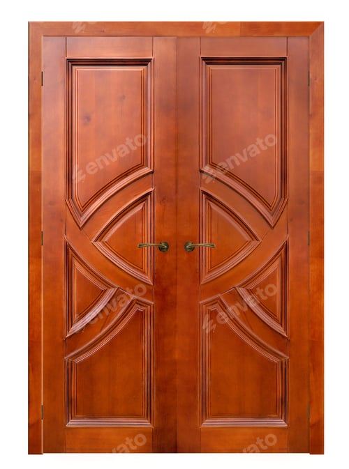 Preview: wide interior wooden lacquered doors made of natural wood with embossed