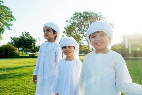 Preview: Arabic kids playing at the park in Dubai