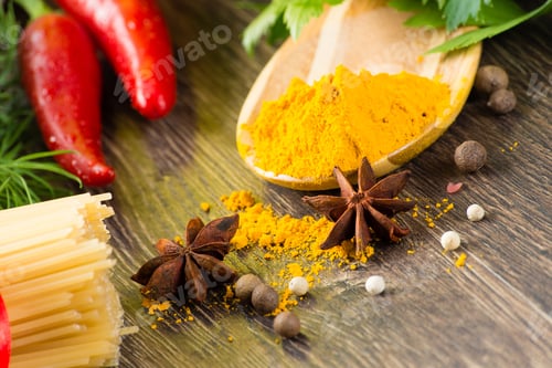 Preview: close-up of Asian spices