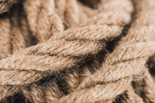 Preview: close up view of nautical brown rope