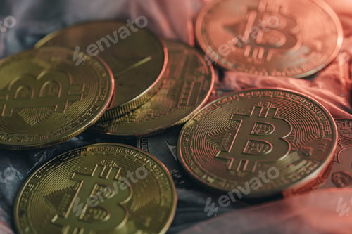 Preview: Bitcoin coins. Financial crisis.