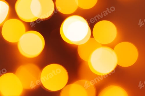 Preview: Abstract Christmas lights garland on dark background