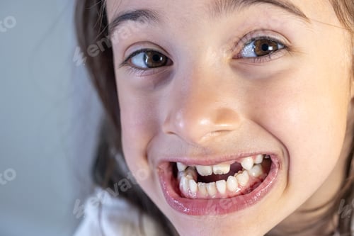 Preview: Child during orthodontist visit and oral cavity check-up.
