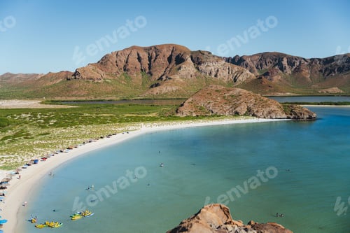 Preview: View of amazing Balandra beach in Baja California Sur, Mexico.