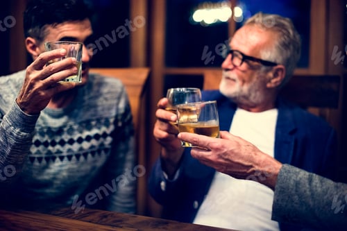 Preview: Two friends having a drink together