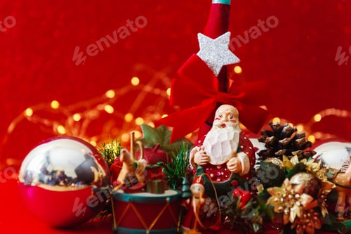 Preview: postcard with christmas decoration