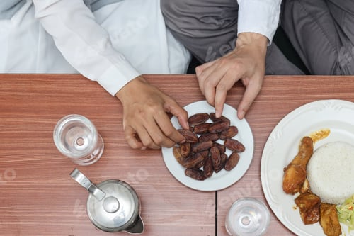 Preview: Date fruits or kurma, ramadan Iftar food.
