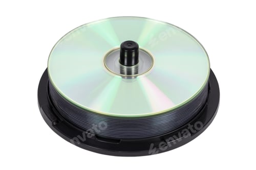 Preview: Stack of new CDs on spool