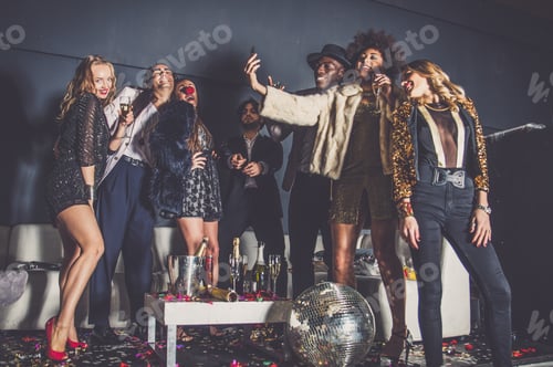 Preview: Friends having party in a nightclub