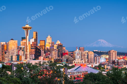 Preview: Seattle, Washington, USA Downtown Skyline