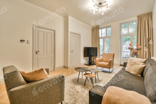 Preview: Cozy living room interior in modern apartment