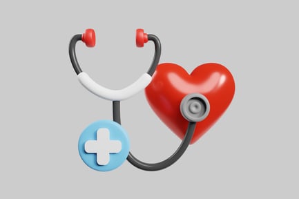 Preview: Cartoon heart and stethoscope