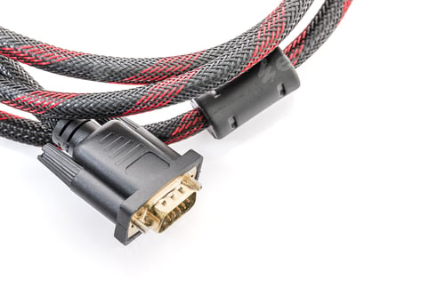 Preview: HDMI and VGA cable connector on white-5
