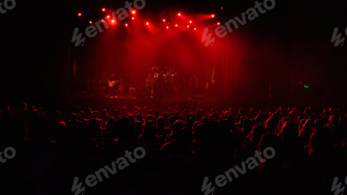 Preview: Group of happy people enjoying a rock concert