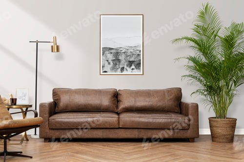 Preview: Living room interior in luxury industrial style