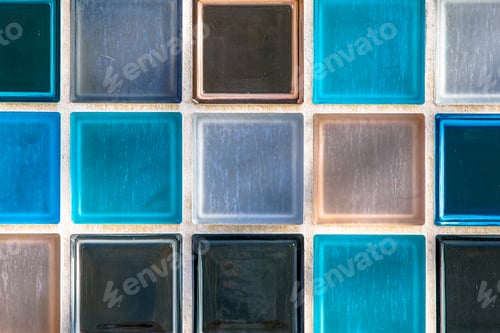 Preview: Wallpaper image of transparant glass tiles