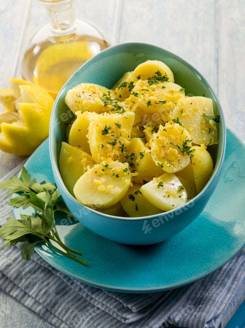 Preview: potatoes salad with parsley and pepper