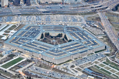 Preview: The pentagon in Washington DC. Politics military