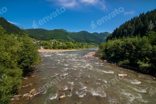 Preview: The confluence of the White and Black Cheremosh rivers in the Carpathians, Usetriky, Ukraine