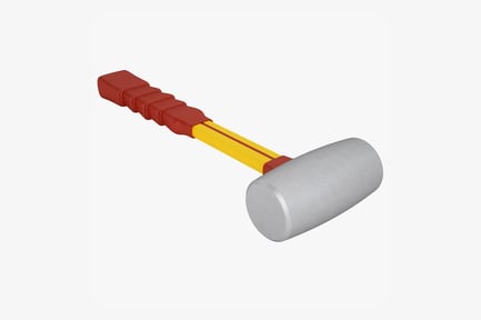 Preview: Aluminum Mallet Hammer with Red Grip