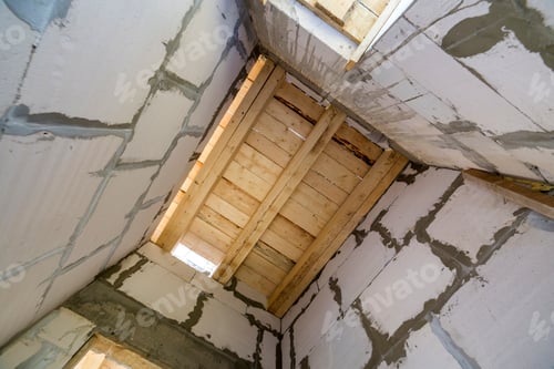 Preview: Close-up detail of house room interior under construction and renovation.