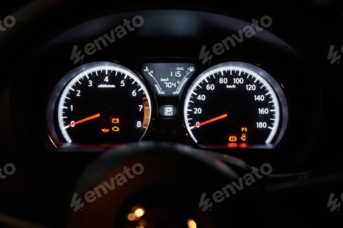 Preview: The sing and symbol on car dashboard