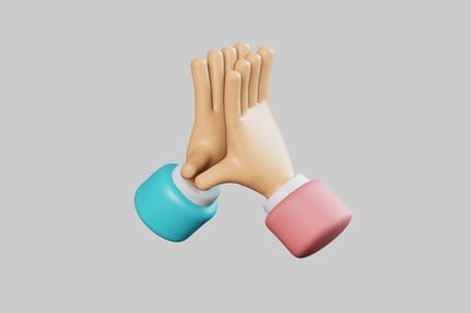 Preview: Cartoon hands high five gesture