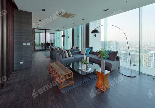 Preview: luxury modern empty room interior design decoration