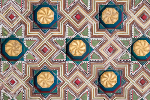 Preview: stained glass mosaic inside the city of the Alcazar