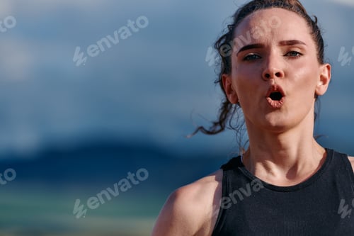 Preview: Woman Resting After Intense Run