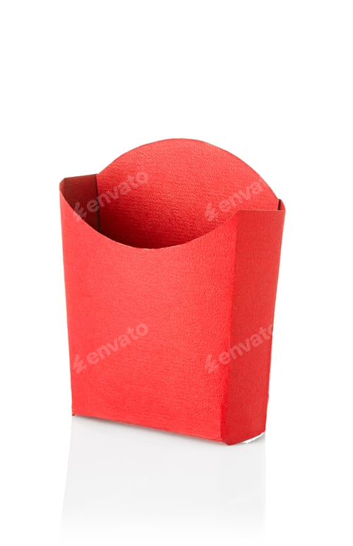 Preview: french fries box isolated on white background