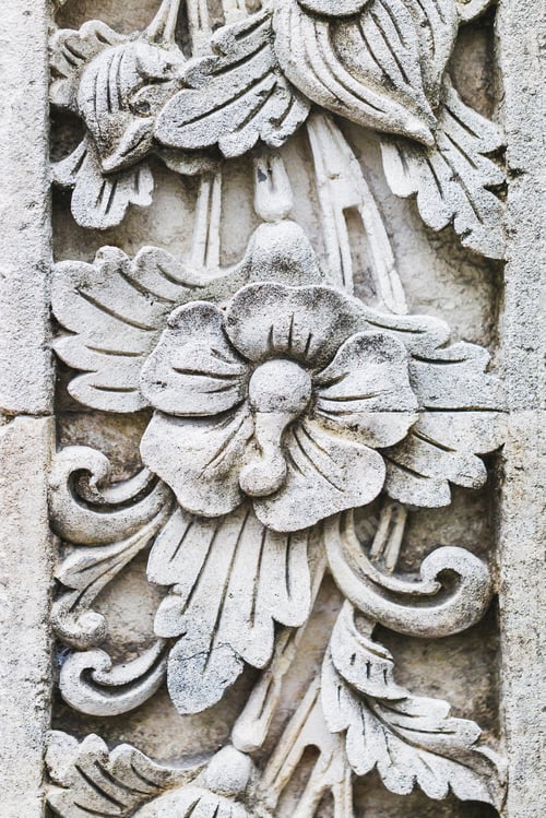 Preview: Traditional balinese stone carving, wall in temple