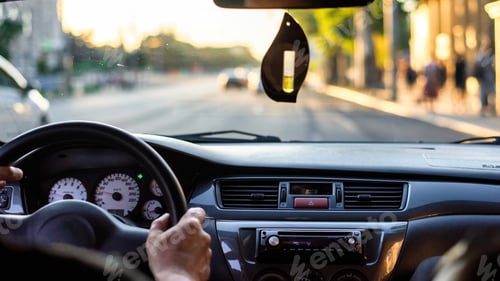 Preview: A man driving a car