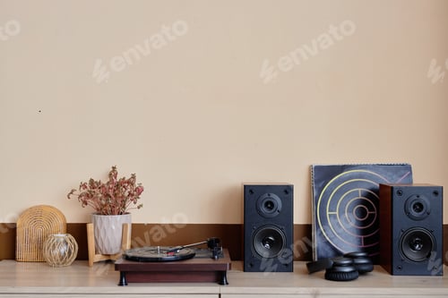 Preview: Home Audio Setup with Retro Record Player