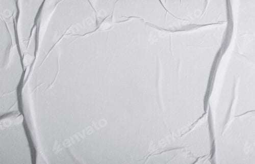 Preview: White paper texture. Crumpled paper background.
