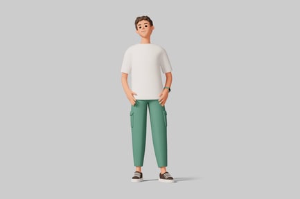 Preview: Standing man in cartoon style.