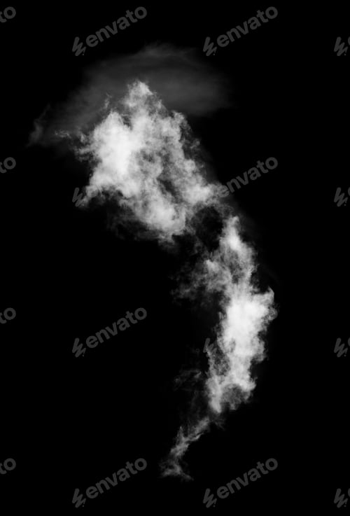 Preview: clouds on black background