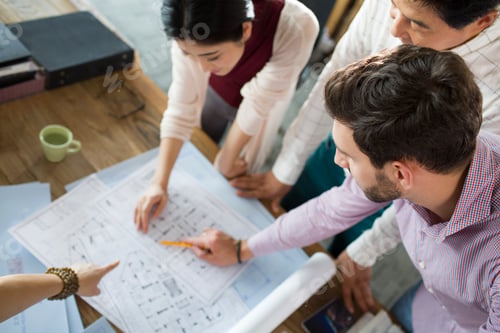 Preview: Architects working in the office