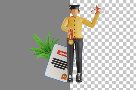 Preview: Graduate Student 3D Illustration