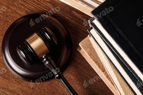Preview: Gavel and books