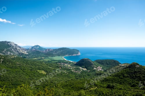 Preview: aerial view of in Budva rivier in Montenegro