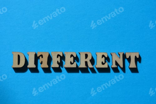 Preview: Different, word as banner headline