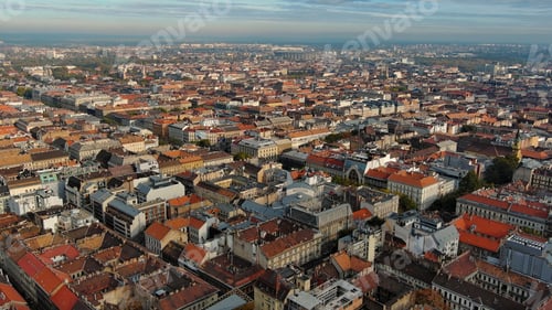 Preview: Aerial view of Budapest city, Terezvaros or Theresa Town neighbourhood. Hungary