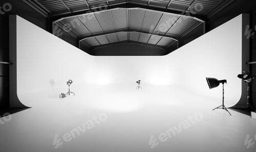Preview: Professional photography studio with lighting equipment
