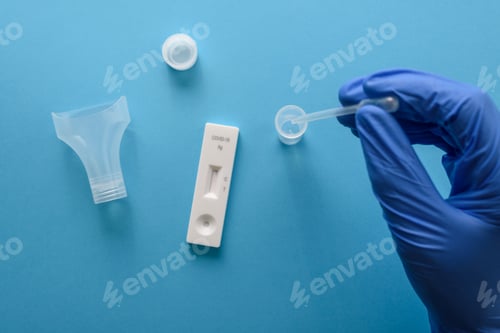 Preview: Hand making antigen covid test