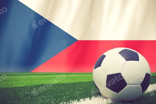 Preview: Czech Symbol Soccer Ball Vintage Color