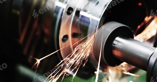 Preview: machine tool in metal factory with drilling cnc machines